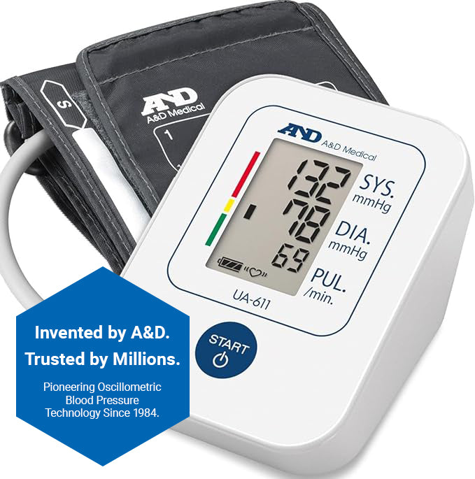 A&D Medical UA-611 Blood Pressure Monitors - GP Recommended as Tested for Accuracy with Clinical Validation